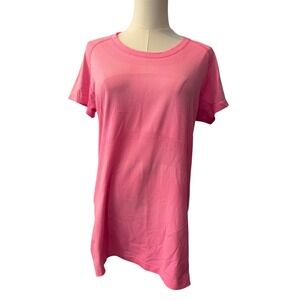 Lululemon Swiftly Tech Short Sleeve Shirt Pink Activewear Yoga Womens Size 12